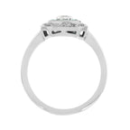 2.35 ctw Art Deco Style Green Emerald & Diamond 14K White Gold Ring
