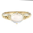 Vintage Style Oval Shape Cabochon Moonstone Engagement 14K Yellow Gold Ring