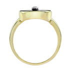 Diamond Black Onyx Art Deco Style Oval Shape 14K White Gold Ring