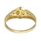 0.40 Ctw Vintage Style Citrine 14K Yellow Gold Cluster Ring