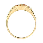 0.40 Ctw Vintage Style Citrine 14K Yellow Gold Cluster Ring