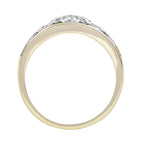 Diamond Floral Flower Edwardian Style 14K White Yellow Ring