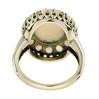 Opal Vintage Inspired Antique Style Dinner Cocktail Yellow Gold Ring