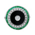 Diamond Onyx Emerald Art Deco Style Target Cocktail 14K White Gold Ring