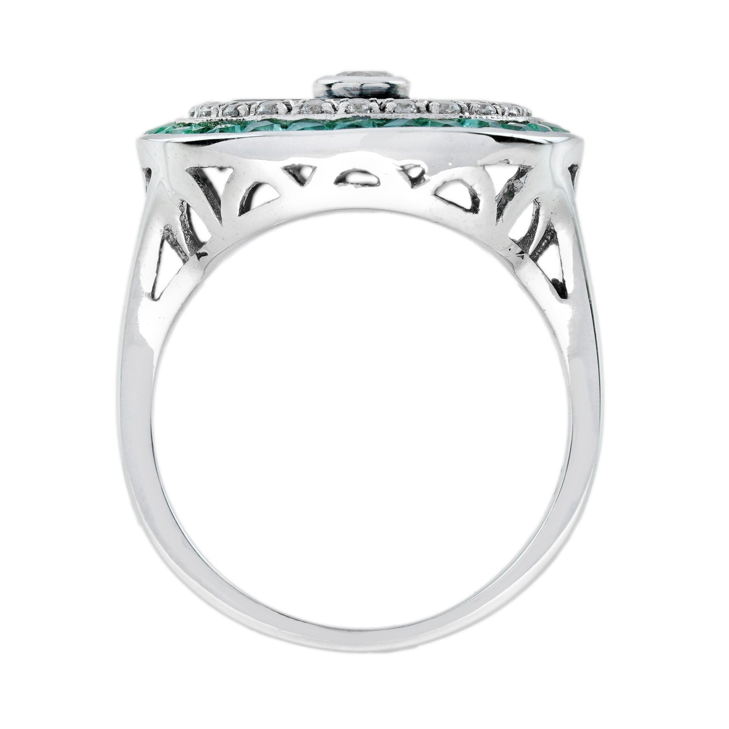 diamond onyx emerald art deco style target cocktail 14k white gold ring