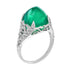 Sugarloaf Colombian Green Emerald & Diamond Cocktail 14K White Gold Ring