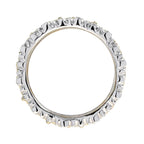 Emerald & Diamond Edwardian Style Wide Band Two Tone Gold Ring