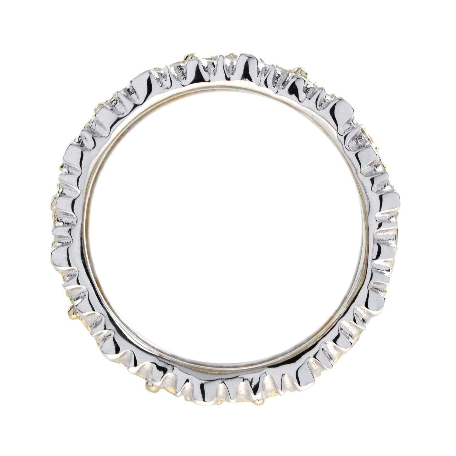 Emerald &amp; Diamond Edwardian Style Wide Band Two Tone Gold Ring