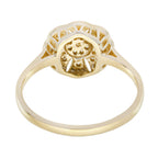 Diamond Vintage Style Floral Cluster 14K Yellow Gold Ring
