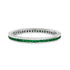 Slim French Cut Emerald Art Deco Style Channel Set Eternity Band 14K White Ring