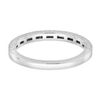 Baguette Diamond Art Deco Style Half Eternity Band 14K White Gold Ring