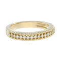 Vintage Style Diamond Half Eternity Wedding Band Ring