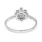 Diamond Floral Flower Cluster 14K White Gold Ring