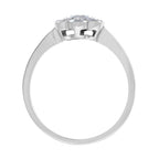 Diamond Floral Flower Cluster 14K White Gold Ring