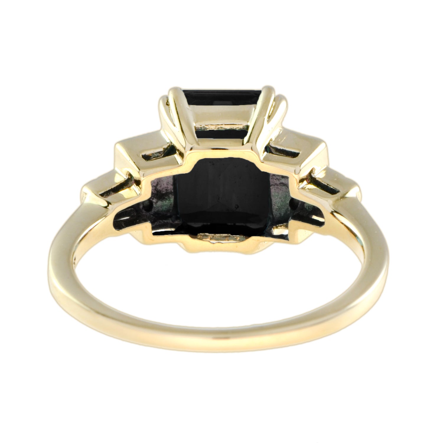 Marin Deep Sea Onyx Solitaire 14K Yellow Gold Ring