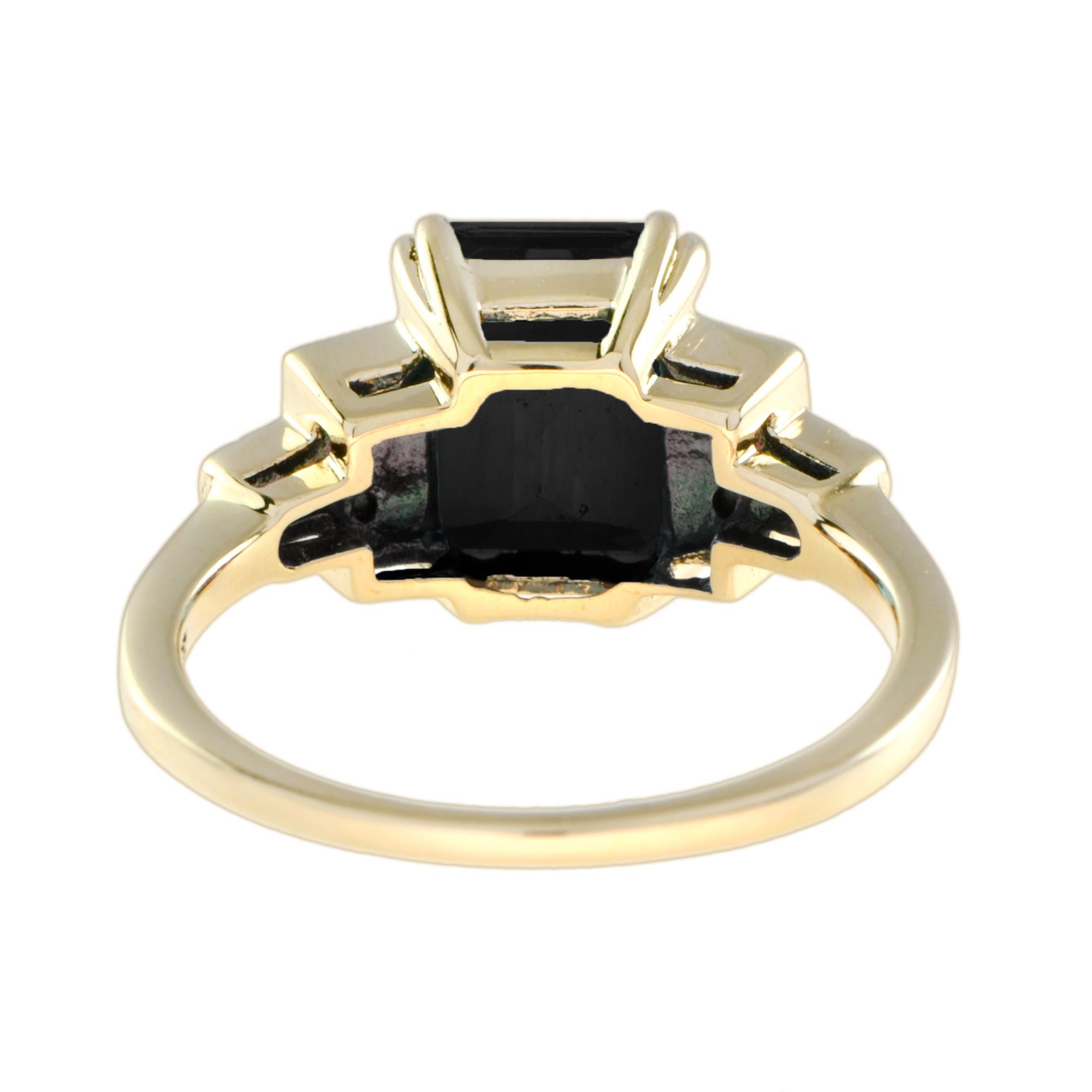 Marin Deep Sea Onyx Solitaire 14K Yellow Gold Ring