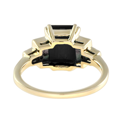 Marin Deep Sea Onyx Solitaire 14K Yellow Gold Ring