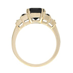 Marin Deep Sea Onyx Solitaire 14K Yellow Gold Ring