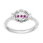 0.30 ctw Art Deco Ruby & Diamond 14K White Gold Ring