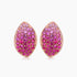 Ruby & Pink Sapphire Pave Set 18K Rose Gold Drop Earring