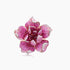 Ruby Pink Sapphire & White Diamond Lilly Flower 18K Rose Gold Floral Design Ring