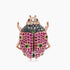 Ladybug Bug Pink Ruby & Black Diamond Pave & Green Gem 18K Rose Gold Insect Ring