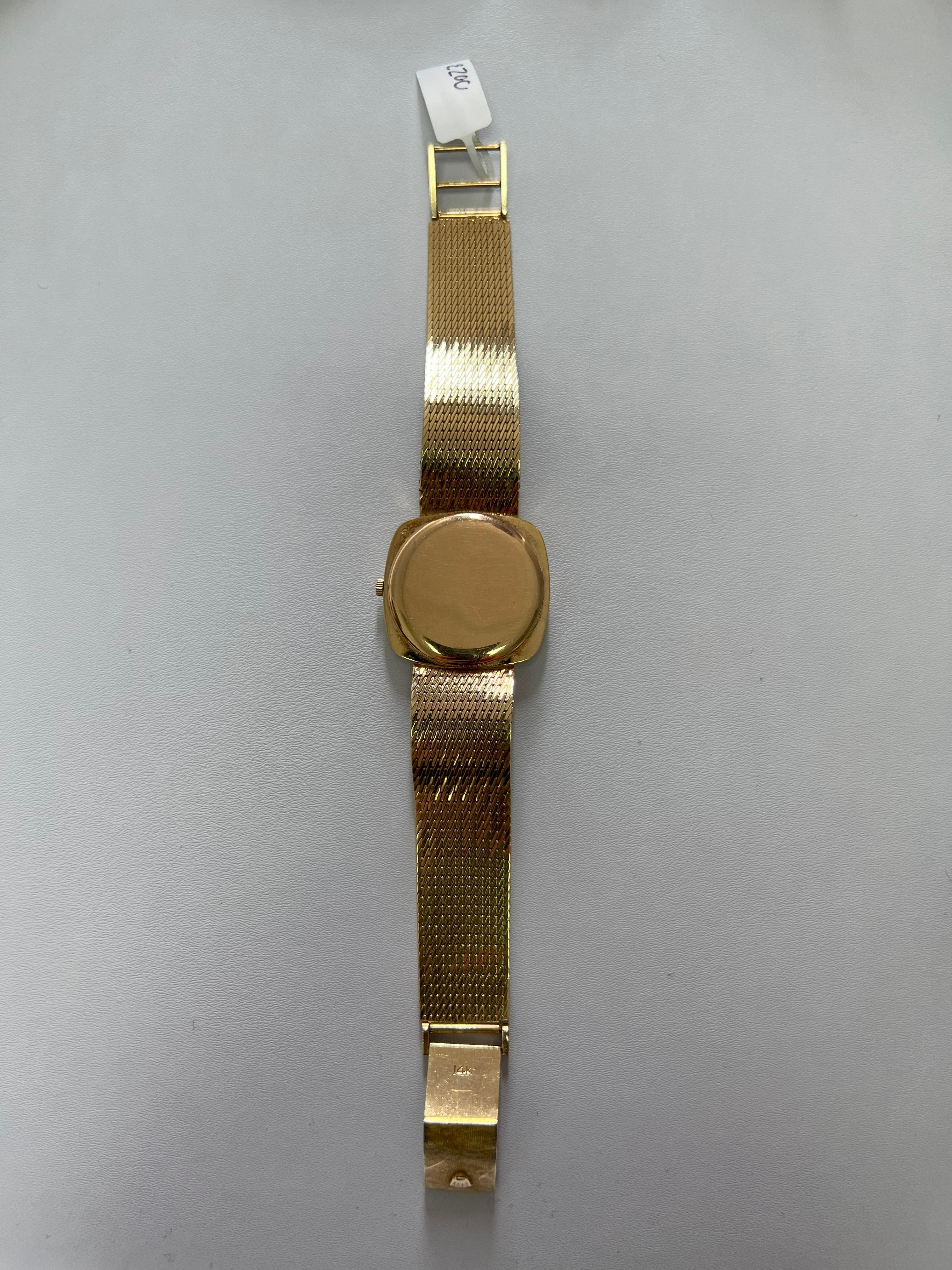 Rolex Cellini White Round Cushion Dial 14 Karat Yellow Gold Vintage Watch