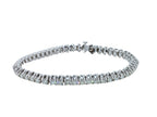 Round Diamond 6 Carat Tennis Line Classic Fashion 14 Karat White Gold Bracelet