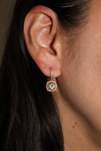 Round Shape Brilliant Cut Green Amethyst Prasiolite with Halo Set White Diamonds