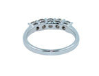 Round Shape Brilliant Cut Silvery Grey Warm Diamond 5 Stone Eternity Stackable C