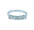 Round Shape Brilliant Cut Silvery White Diamond 5 Stone Eternity 1 Carat Stackab