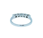 Round Shape Brilliant Cut Silvery White Diamond 5 Stone Eternity 1 Carat Stackab