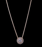 Round Shape Brilliant Cut Sunflower Flora Sun Ray Illusion Set Halo Set Pave Set