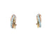 Round Shape Brilliant Cut White Diamonds Pave Set 14k Triple Tone White Yellow G