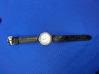 Sapphires & Diamonds Pave Dial Luxury Swiss Quartz Exotic Leather Band Watch
