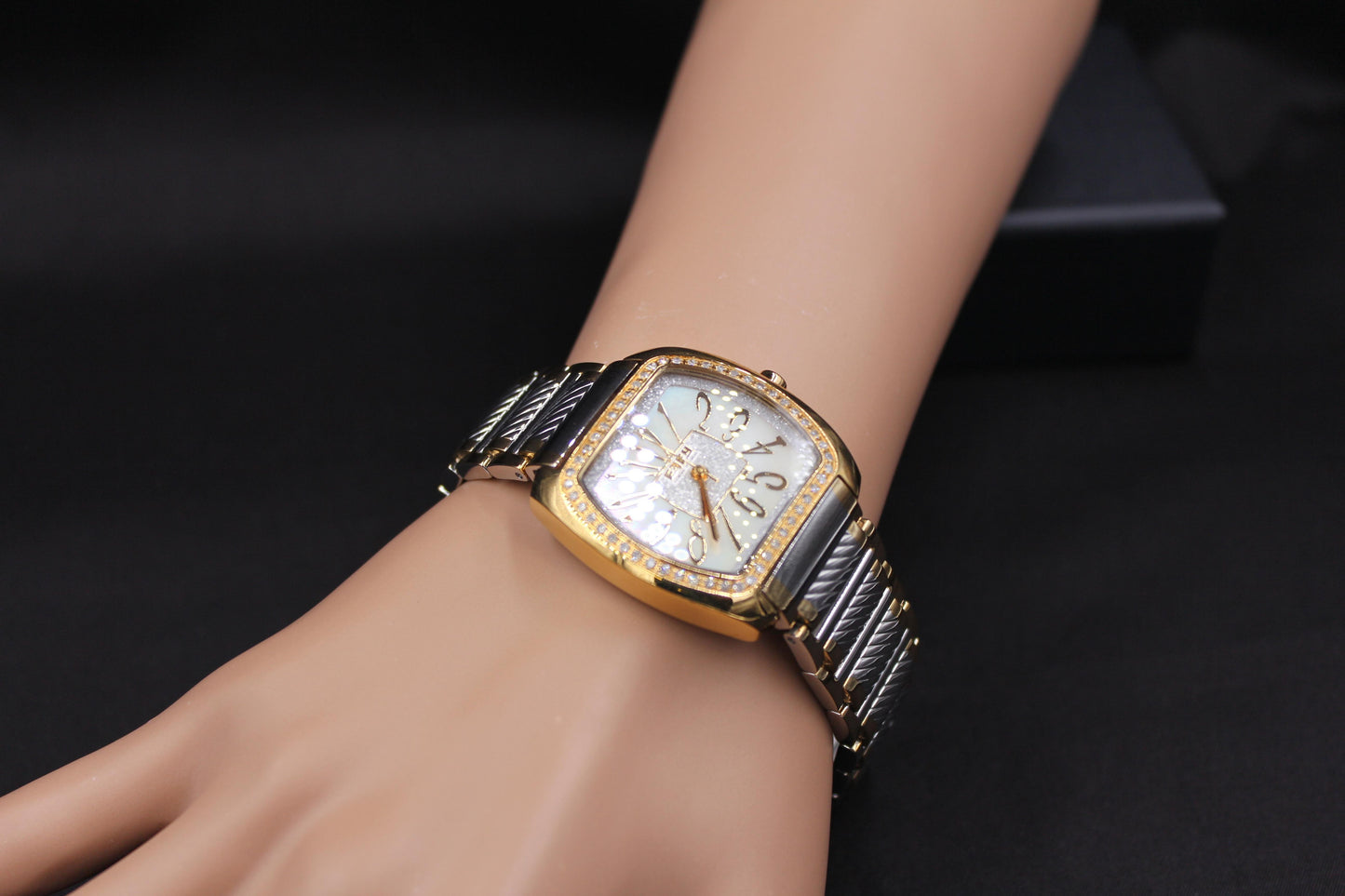 sapphires & diamonds pave dial luxury swiss quartz exotic watch