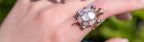 White Pearl  Fancy Diamond Ruby & White Diamond 18K Rose Gold Turtle Ring