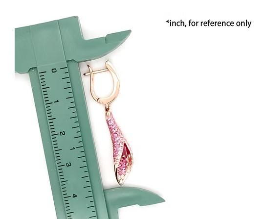 Pink Sapphire & Ruby & White Diamond Pave Set Floral 18K Rose Gold Drop Earrings