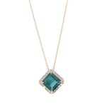 Square Emerald Cut Fancy Vivid Green Emerald Diamond Halo 18 Karat Yellow Gold A
