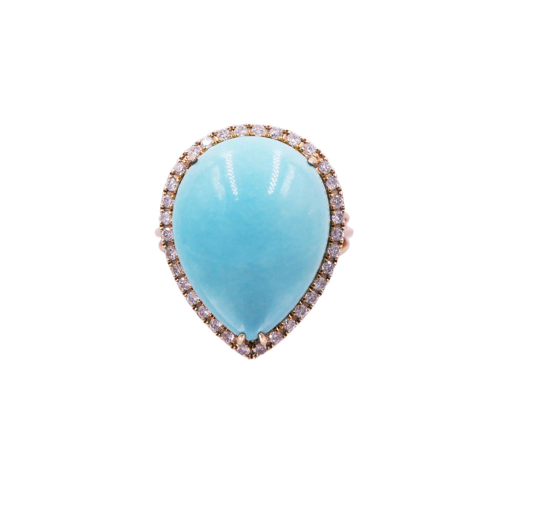 Turquoise Pear - Ring