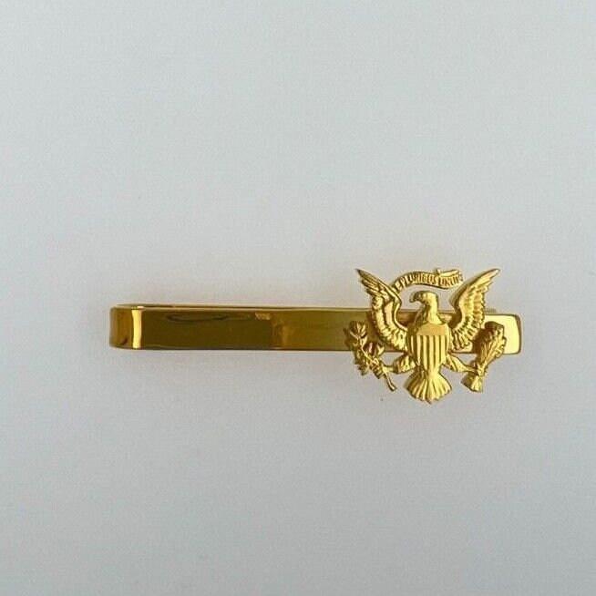 Vintage American Dollar Coin Bald Eagle Yellow Gold Vermeil Sterling Silver Tie