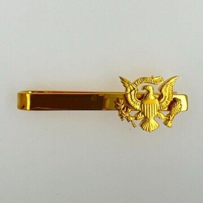 Vintage American Dollar Coin Bald Eagle Yellow Gold Vermeil Sterling Silver Tie