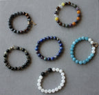 Blue Lapis Lazuli Purple Violet Lilac Amethysts Round Bead Stretchy Unique State