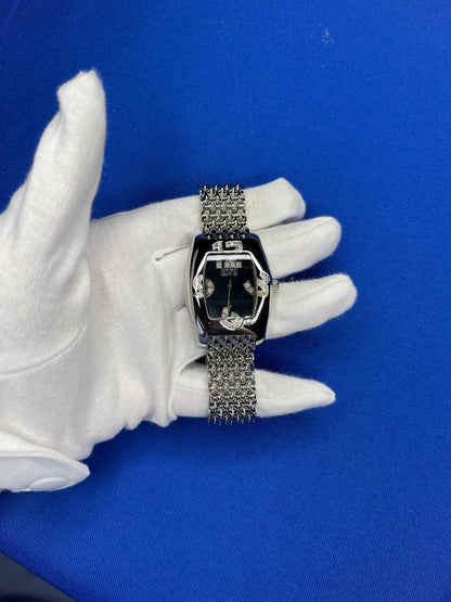 White Sapphires Pave Dial Luxury Swiss Quartz Exotic Watch