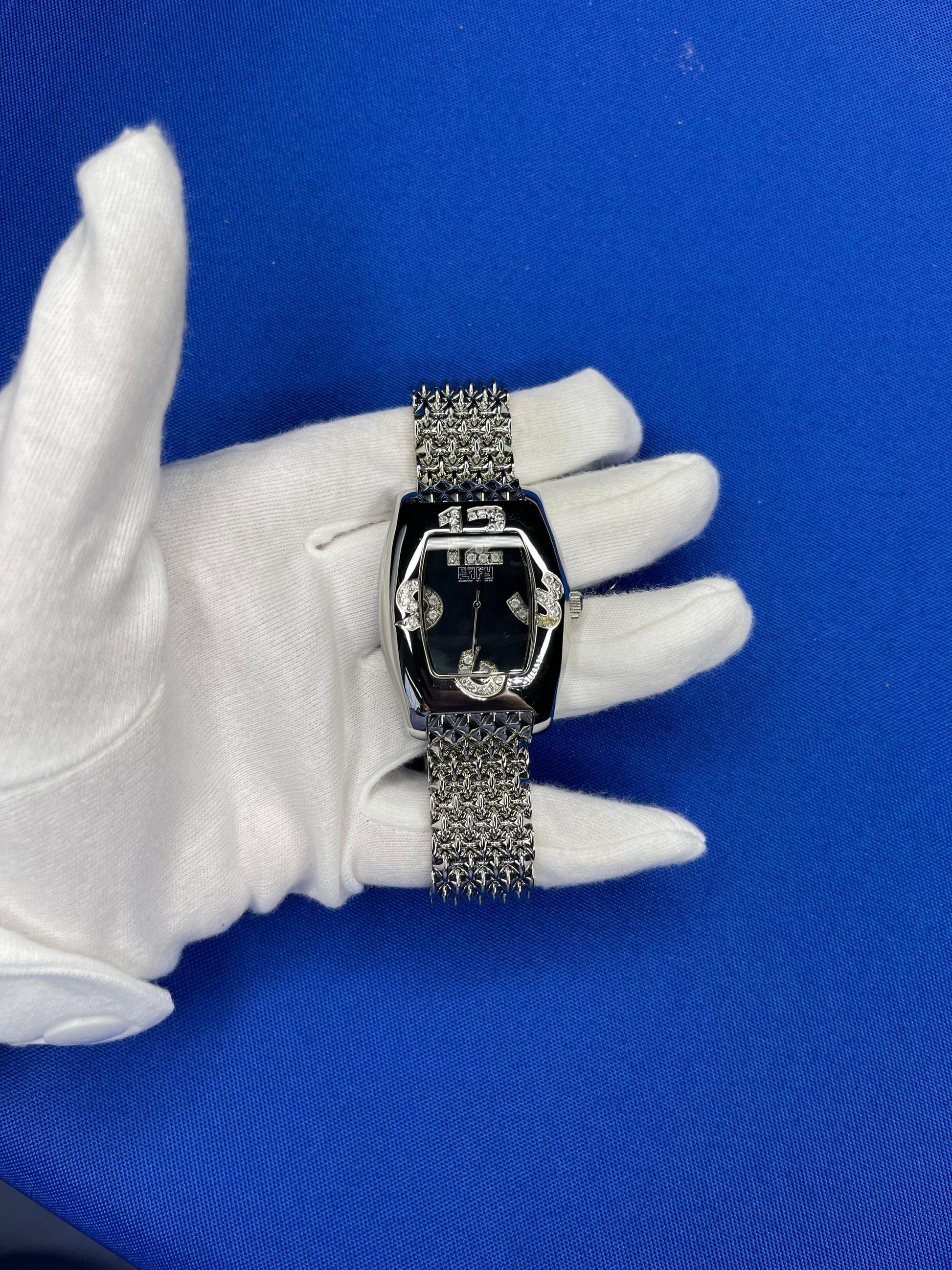 White Sapphires Pave Dial Luxury Swiss Quartz Exotic Watch