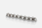 White South Sea Pearl Diamond 18 Karat White Gold Statement Chunky Bracelet