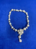 White South Sea Pearl Diamond 18 Karat White Gold Statement Chunky Necklace