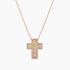 Square Cut Yellow Diamond & Fancy Diamond 18K Rose Gold Cross Pendant Necklace