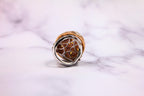 Yellow & Pink Sapphire Diamond Pave Multi Layered Dome 18K White Rose Gold Ring