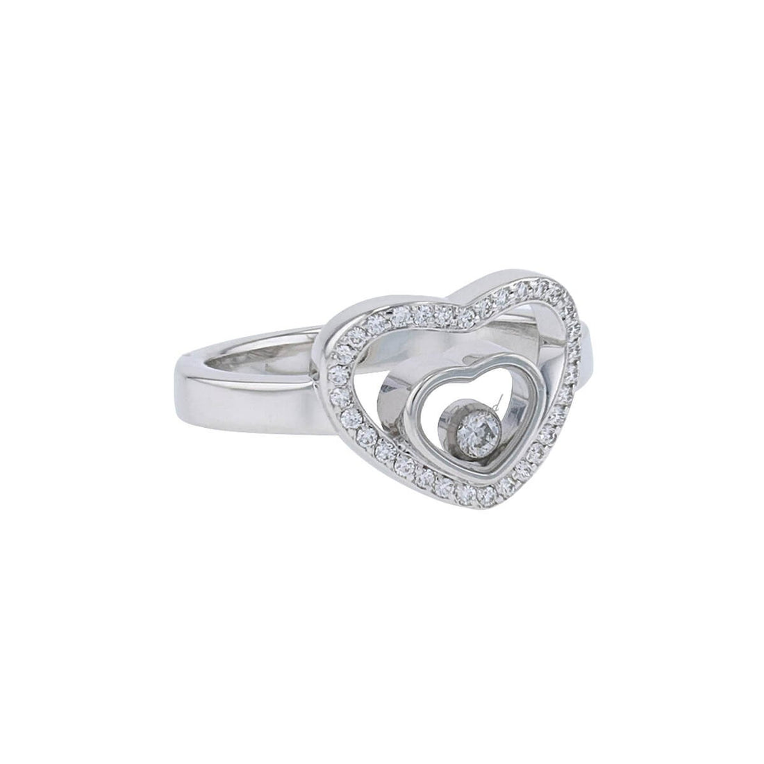 Chopard Happy Heart Diamonds 18K White Gold Ring